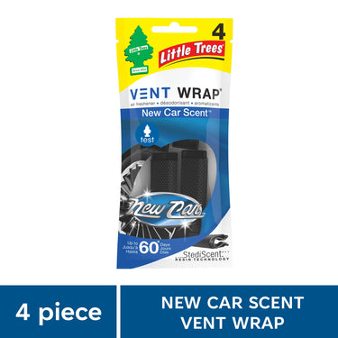 LITTLE TREES-Vent Wrap-New Car Scent- 4 pcs in 1 pack